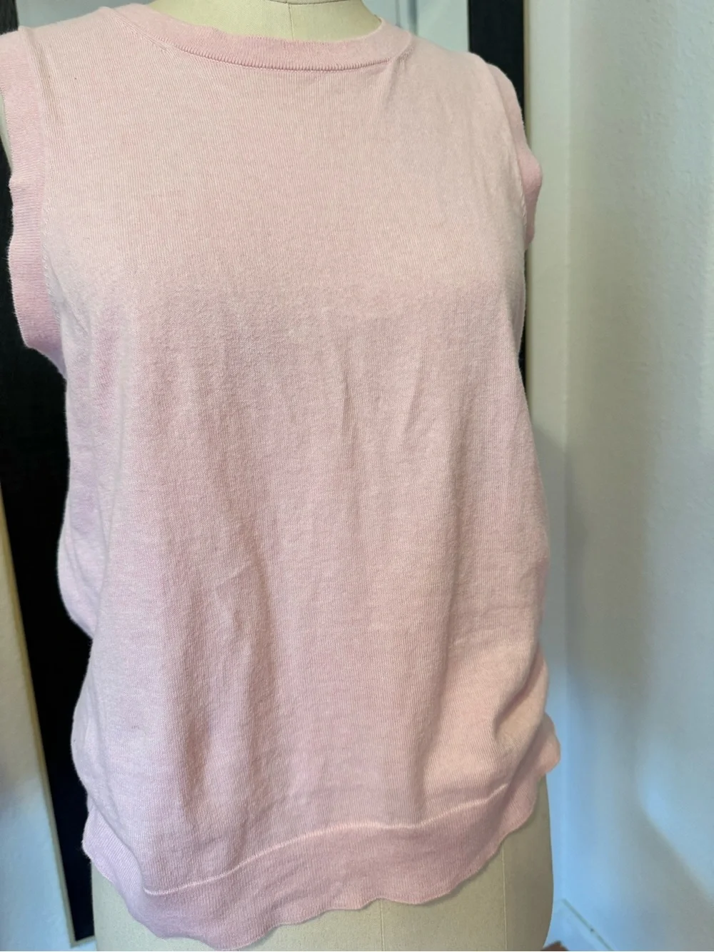 J. Crew Light Pink Crewneck Sweater with Matching Cardigan